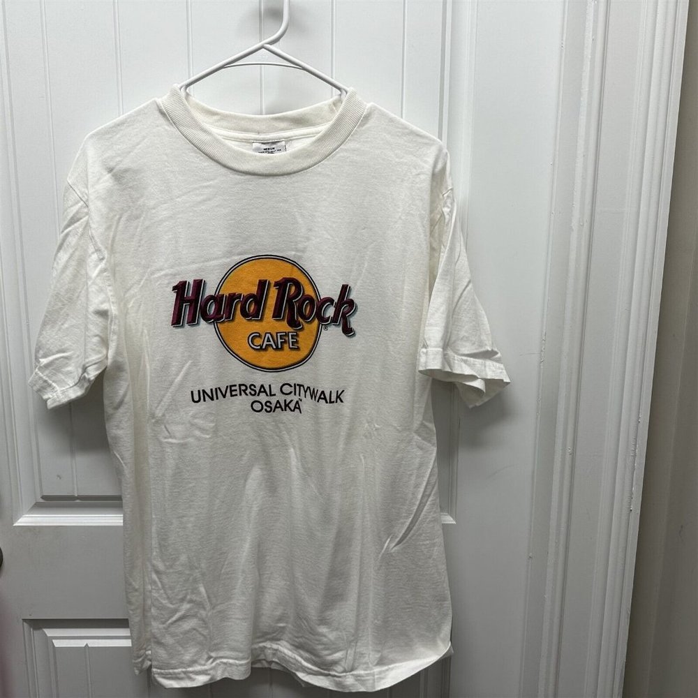 Vintage Hard Rock Cafe Osaka Shirt Medium White Universal Citywalk